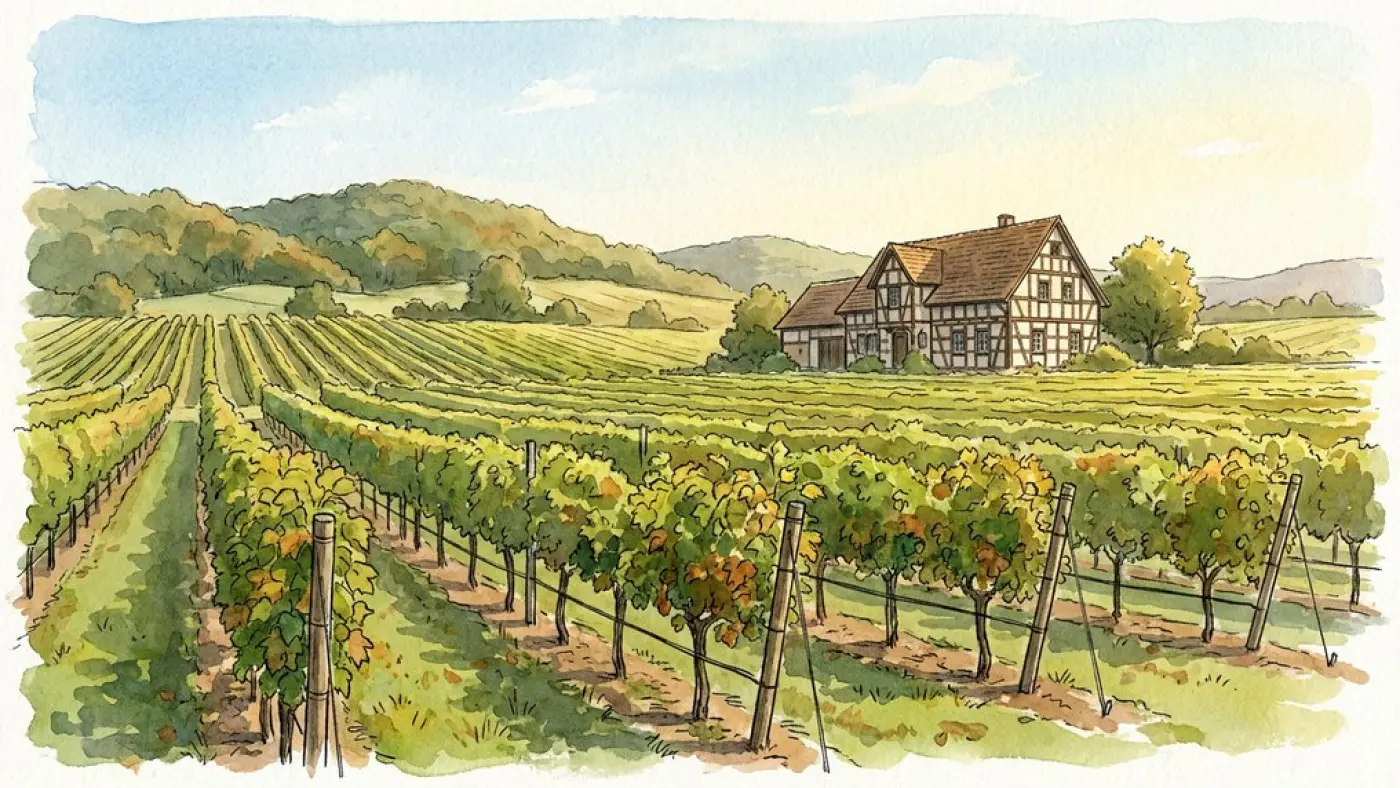 Эльзас: иллюстрация к разделу о Domaine Weinbach.