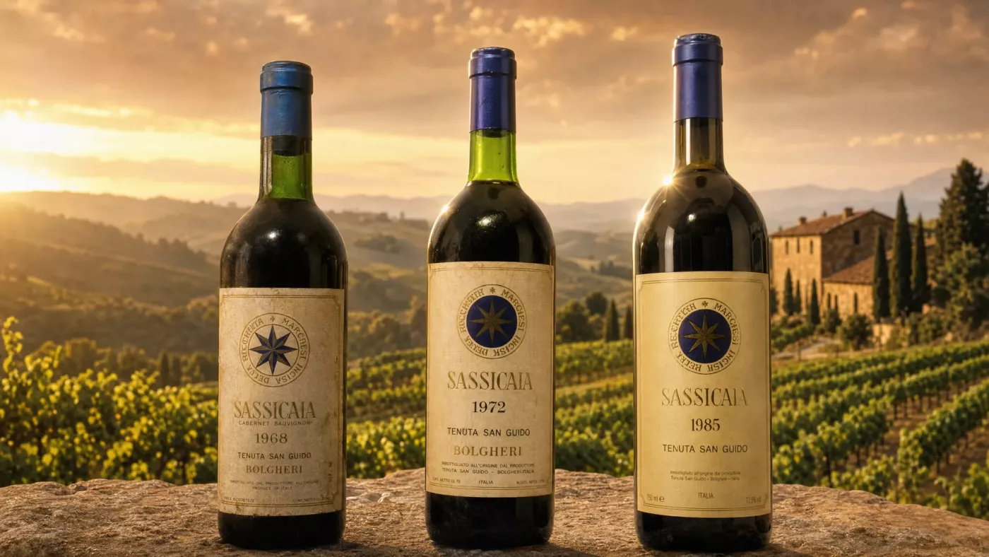 Sassicaia 1968 года рядом с триумфом в слепой дегустации 1972 года и 1985 год — 100 баллов от Роберта Паркера: путь от «столового вина» до легенды.