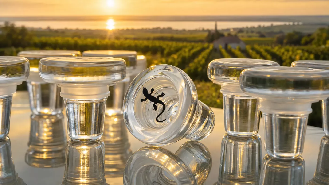 Фирменные стеклянные пробки Vino-Lok для вин Zantho