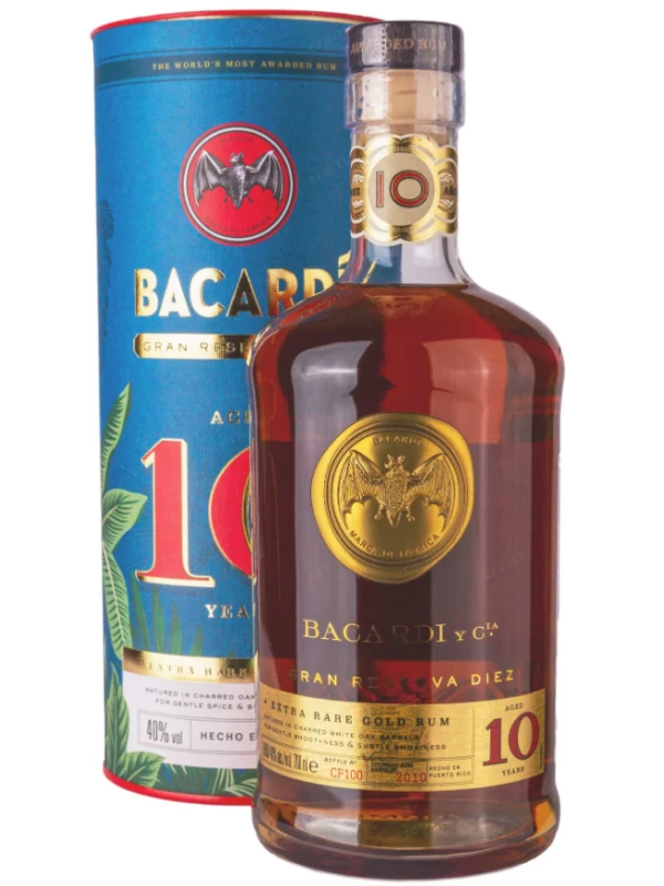 Bacardi Gran Reserva Diez, in tube