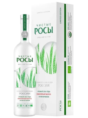 Водка Чистые Росы, Юбилейный Выпуск, в подарочной коробке 0.7 л