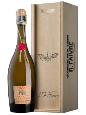 R.Faivre, L’Or de Faivre Blanc de Meuniers Extra Brut, wooden box 0.75 л 2016