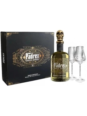 Текила Padre Azul Single Barrel Reposado, gift box + 2 glasses 0.7 л