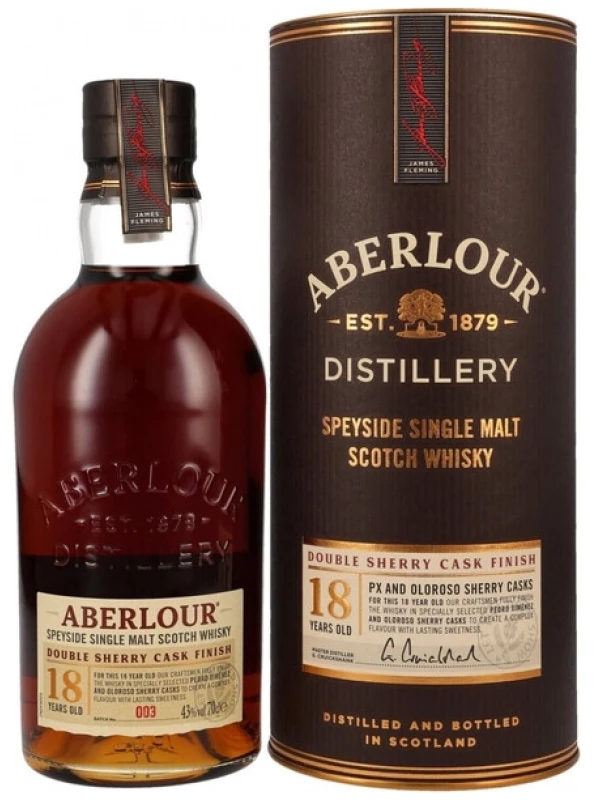 Aberlour 18 Years Old Double Sherry Cask Finish, in tube