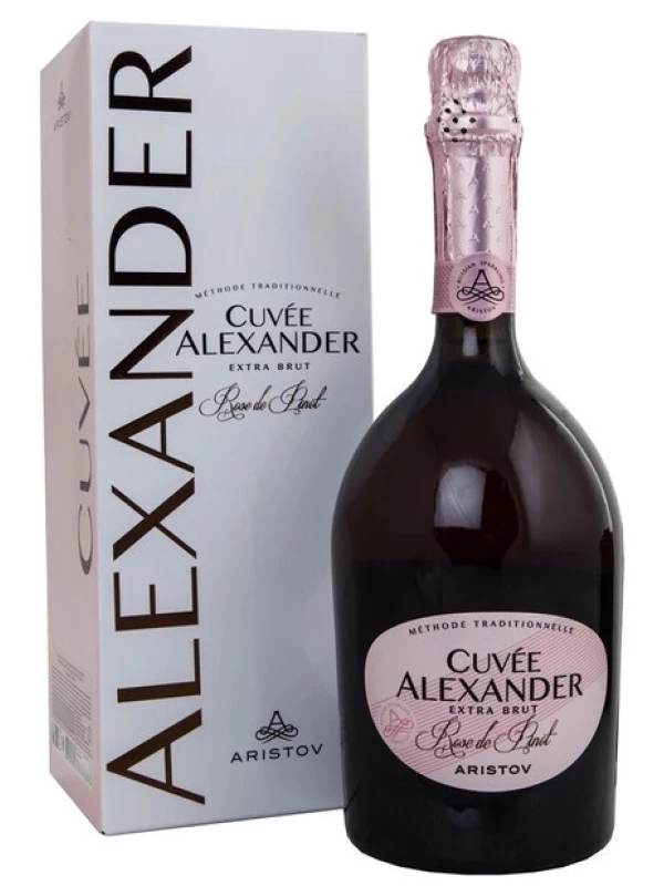 Aristov. Cuvee Alexander Rose de Pinot Extra Brut, gift box