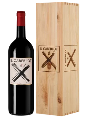 Вино Il Caberlot, Toscana IGT, wooden box 2014, 1.5 л