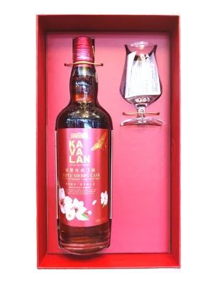 Виски Kavalan, Cask Union Series Triple Sherry Cask, gift box with glass 0.7 л