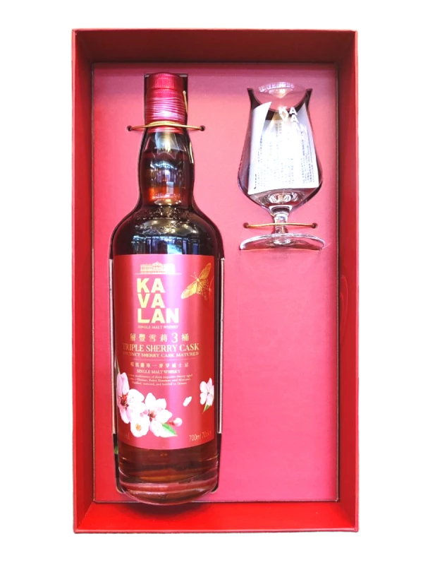 Kavalan, Cask Union Series Triple Sherry Cask, gift box with glass