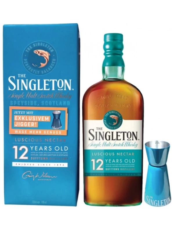 Singleton of Dufftown 12 Years Old, gift box with jigger