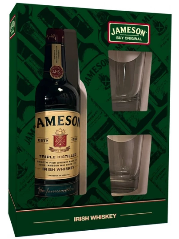 Jameson, with 2-glass box