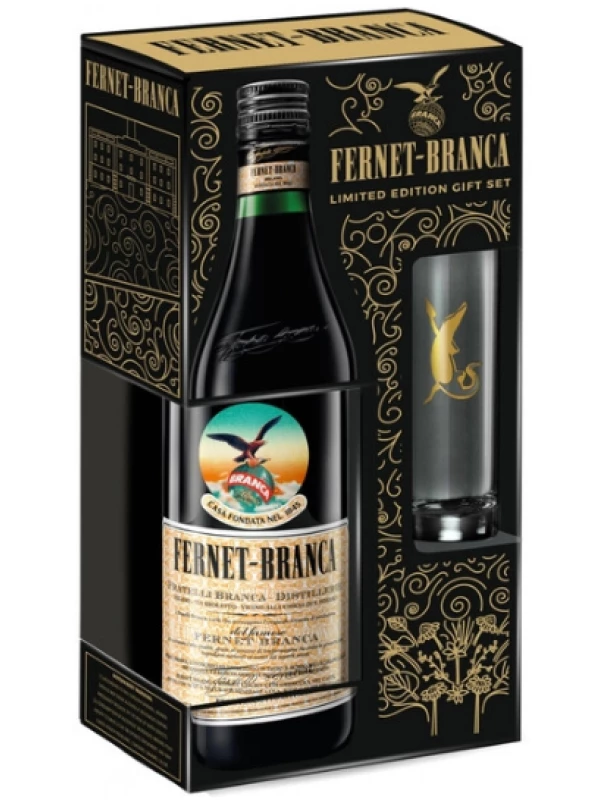 Fernet-Branca, gift box with glass