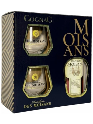 Вино Moisans VSOP, gift set with 2 glasses 0.7 л