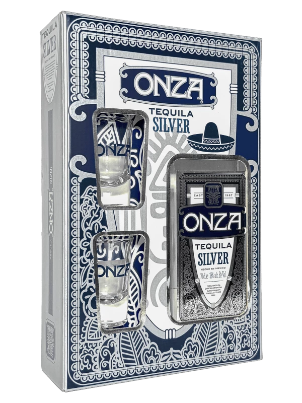 Onza Silver, gift box with 2 shots