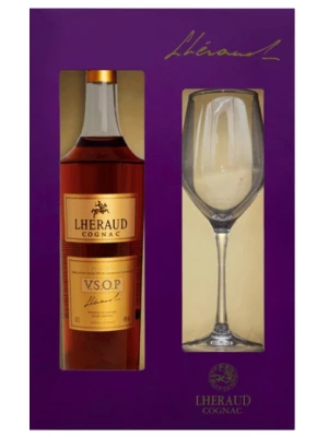Коньяк Lheraud Cognac VSOP, gift box with glass 0.7 л