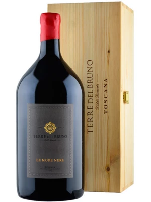 Вино Terre del Bruno, Le More Nere, Toscana IGT, wooden box 2021, 3 л