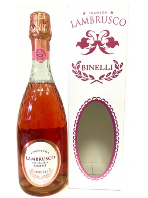 Binelli Premium Lambrusco Rosato, Dell'Emilia IGT, gift box