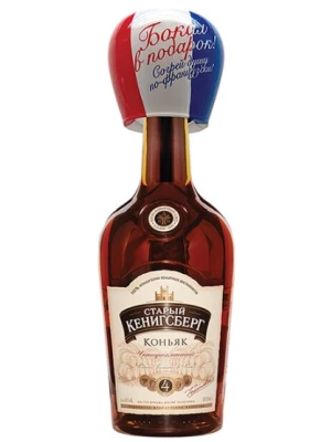 Коньяк Old Kenigsberg 4 Years Old, with 1 glass 1 л
