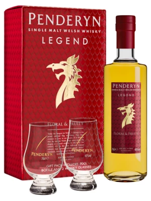 Виски Penderyn, Legend, gift box with 2 glasses 0.7 л