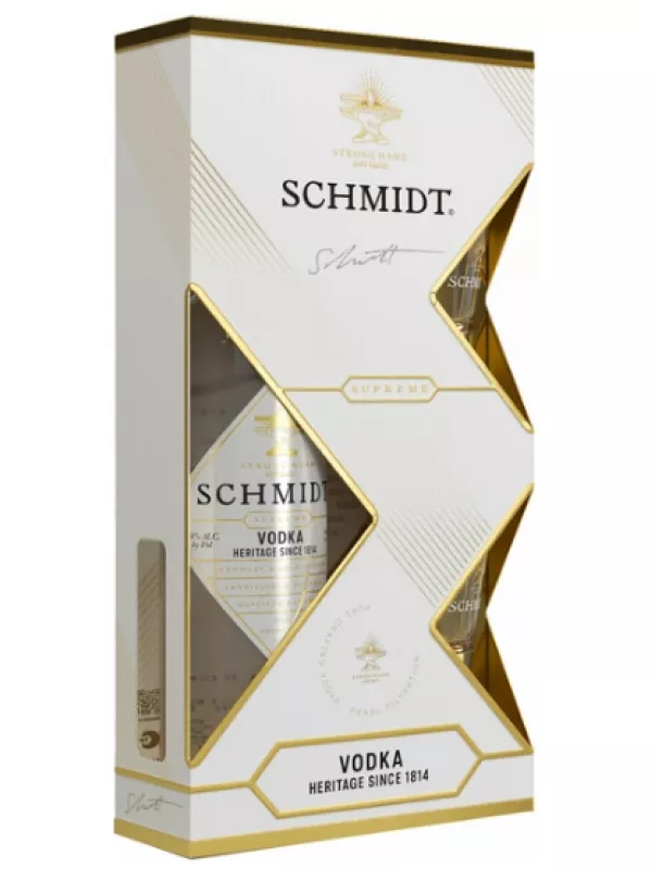 Schmidt Supreme, gift box with 2 glasses