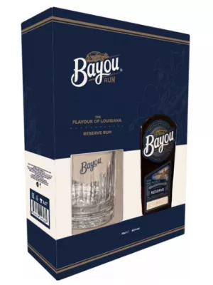Ром Bayou Reserve, gift box with glass 0.7 л