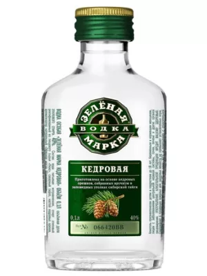 Водка Зелёная Марка Кедровая 0.1 л