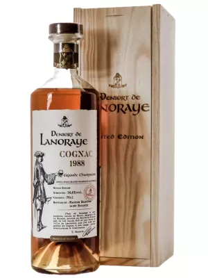 Коньяк Deniort de Lanoraye Grande Champagne, wooden box 1988 0.7 л