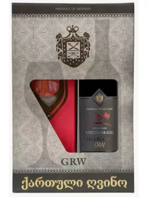 Вино GRW, Kindzmarauli, gift box with glass 0.75 л