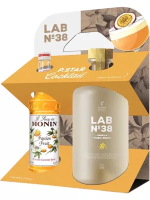 Настойка LAB №38 Vanilla Tonka Bean, gift box with Monin Passion Fruit 0.7 л