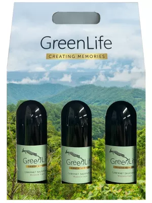Вино GreenLife Cabernet Sauvignon, Western Cape, gift set of 3 bottles 2.25 л