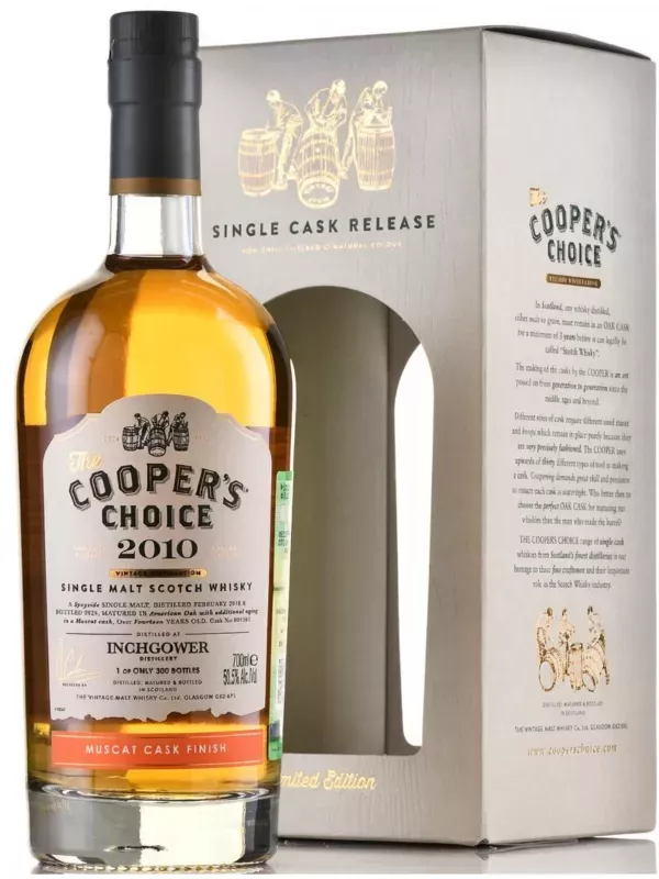 The Cooper's Choice Inchgower Muscat Cask Finish, gift box