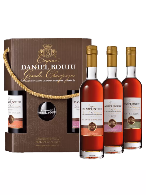 Daniel Bouju Coffret 1,  gift box with 3 glasses