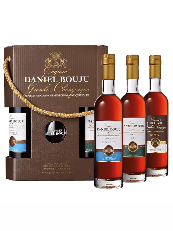 Daniel Bouju Coffret 2, gift box with 3 glasses