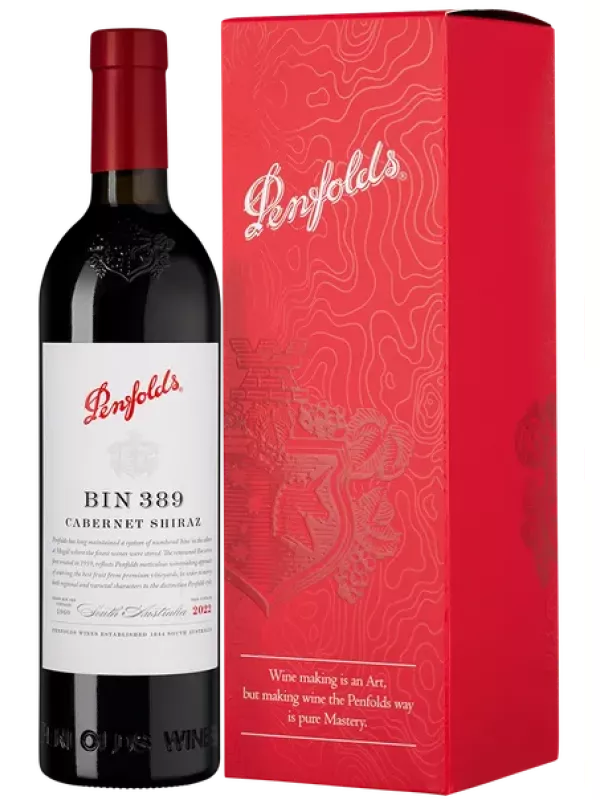 Penfolds, Bin 389 Cabernet Shiraz, gift box