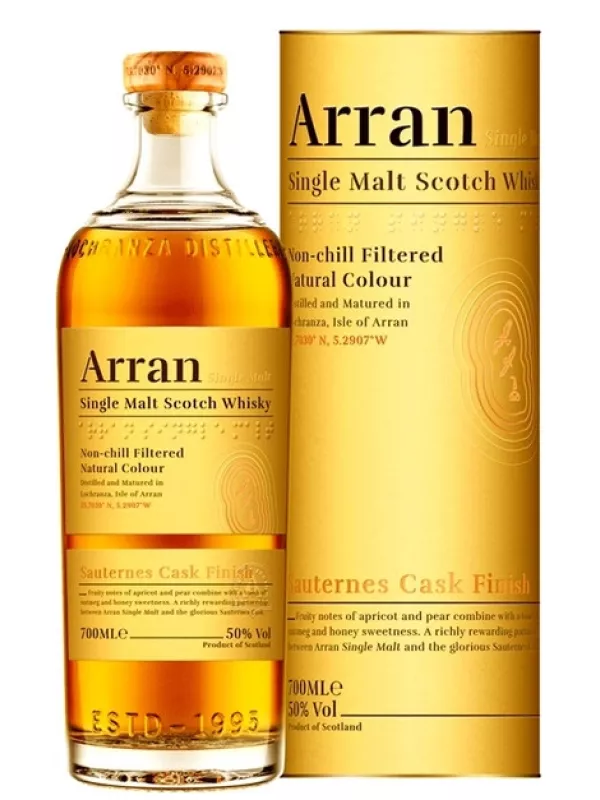 Arran Sauternes Cask Finish, in tube
