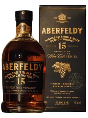 Виски Aberfeldy Bolgheri, 15 Year Old, Red Wine Cask Finish, gift box 0.7 л