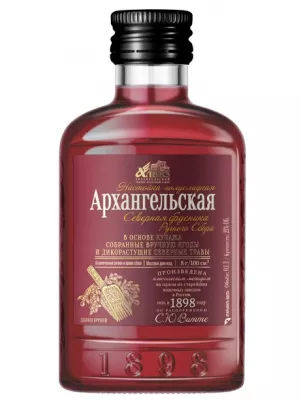 Настойка Архангельская Северная выдержка, Брусника ручного сбора, настойка полусладкая 0.1 л