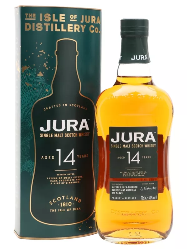Isle of Jura 14 Years Old American Rye, in tube