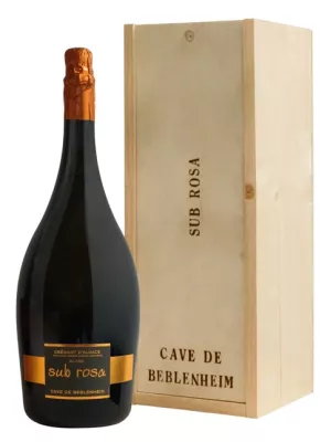 Cave de Beblenheim, Cremant d'Alsace Sub Rosa AOC Brut, wooden box 3 л 2020