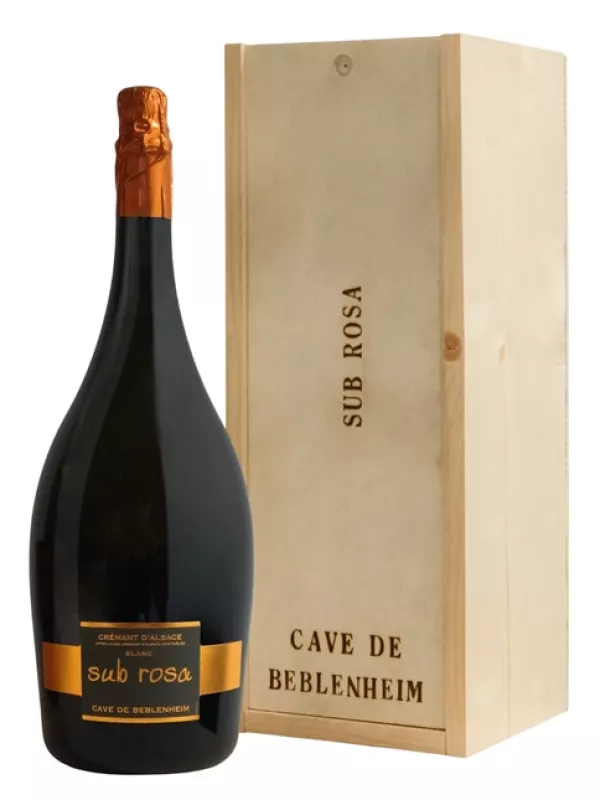Cave de Beblenheim, Cremant d'Alsace Sub Rosa AOC Brut, wooden box