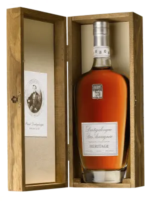 Арманьяк Dartigalongue, Heritage, Bas-Armagnac AOC, decanter & wooden box 0.7 л