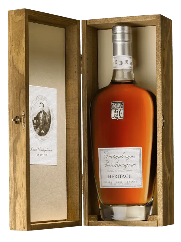 Dartigalongue, Heritage, Bas-Armagnac AOC, decanter & wooden box