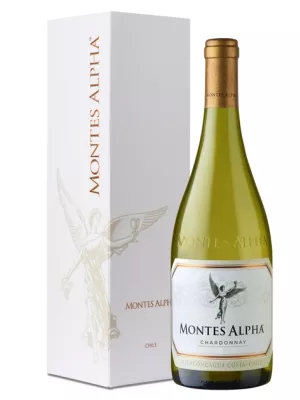 Вино Montes Alpha Chardonnay, Aconcagua Costa DO, gift box 2023, 0.75 л