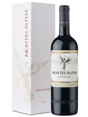 Вино Montes Alpha Carmenere, Valle de Colchagua DO, gift box 2022, 0.75 л