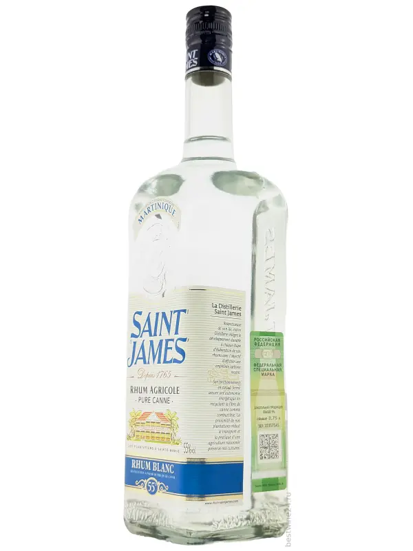 Saint James Rhum Blanc (40%), Martinique AOC
