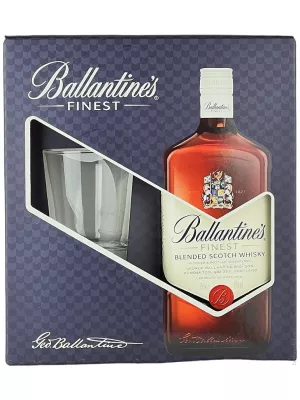 Виски Ballantine's Finest, gift box with 1 glass 0.75 л