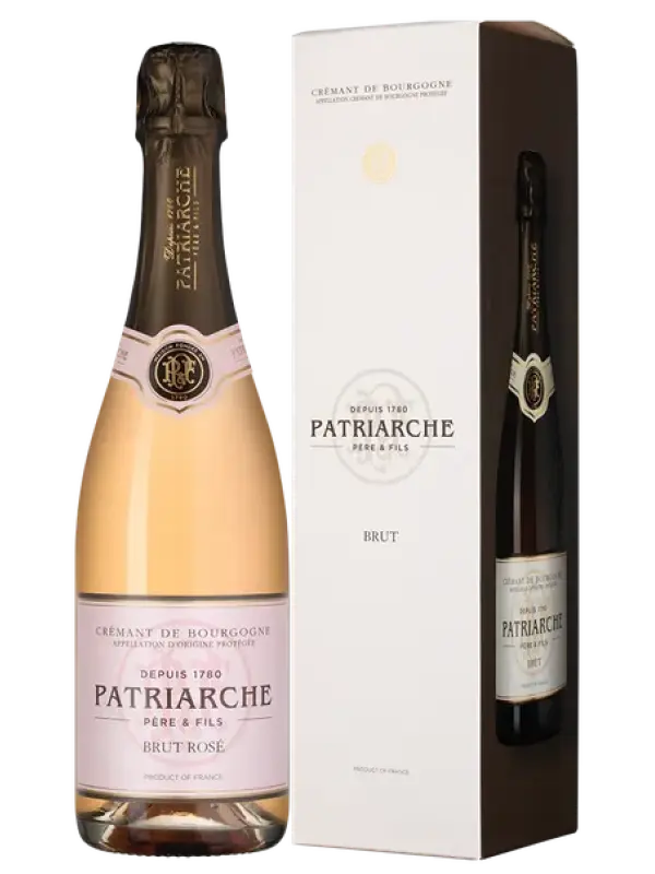 Patriarche, Brut Rose, Cremant de Bourgogne AOC, gift box