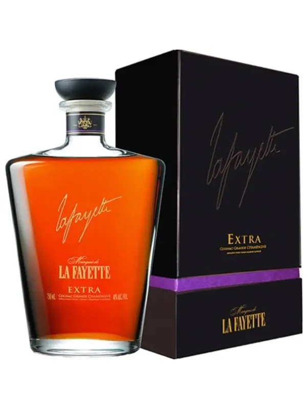 Marquis de La Fayette Extra, Cognac Grande Champagne AOC, in decanter & gift box