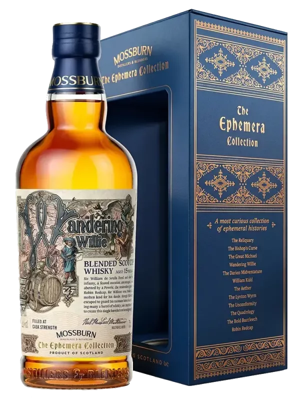 Mossburn The Ephemera Collection Wandering Willie, 15 Years Old, gift box