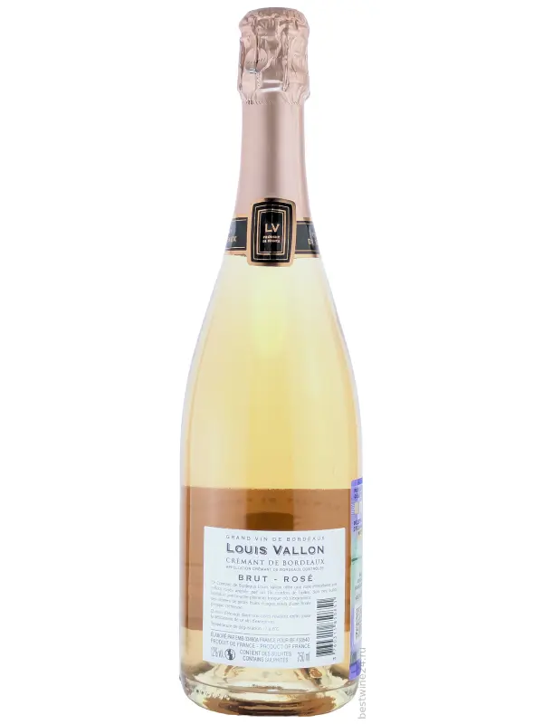 Louis Vallon, Cremant de Bordeaux AOC Brut Rose
