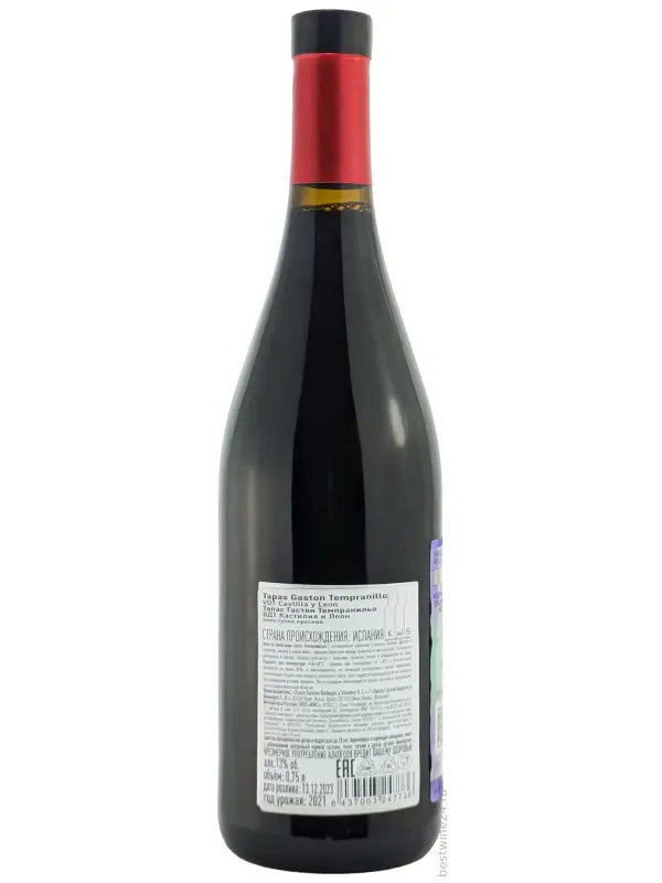 Tapas Gaston Tempranillo, Rioja DOC